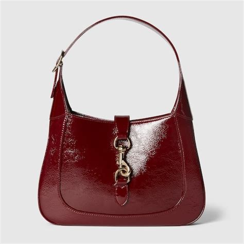 gucci jackie patent red|Gucci jackie bags.